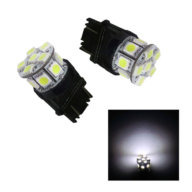 PA LED 2PCS 13SMD 3157 White Auto LED Bulb 12V for Turn Signal, Side Marker, Stop, Back, Tail Light (3056 3156 3156A 3057 4057 3157 4157 T25 Available) - Image 1